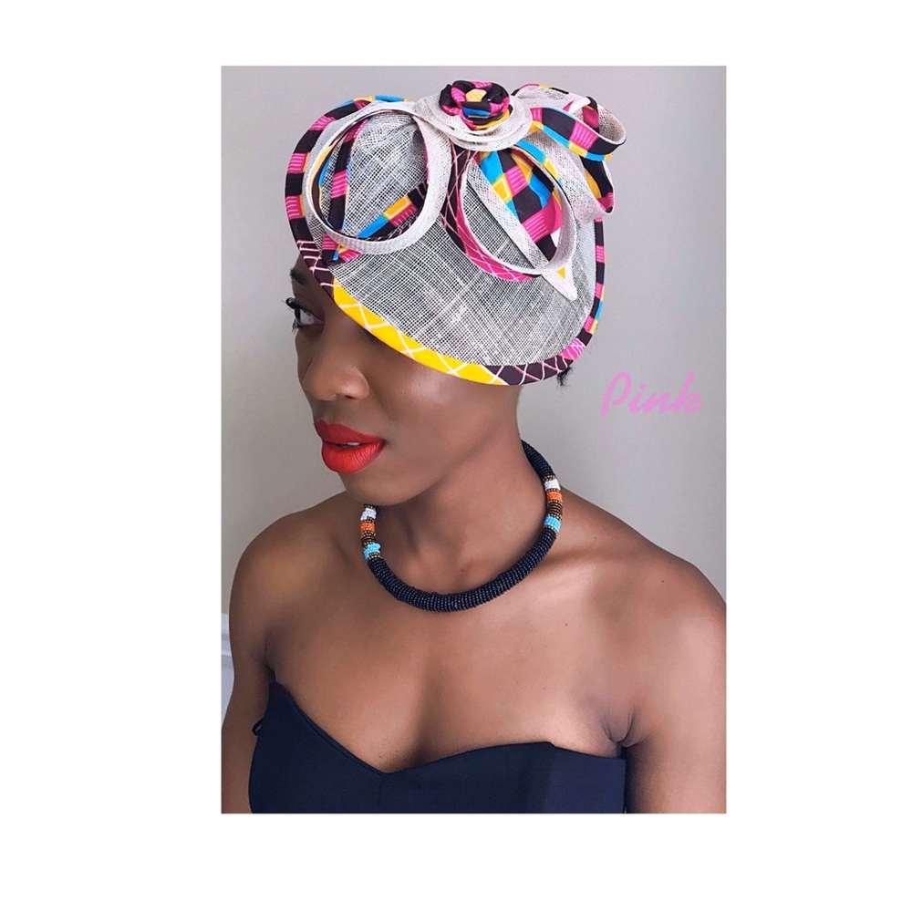 African Print Dashiki Fascinator Head Gear